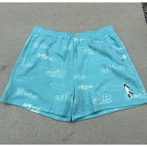 Jordan Artist Series Parker Duncan Fleece Shorts Bleached Aqua Plus Size 2X NWT - Picture 1 of 8